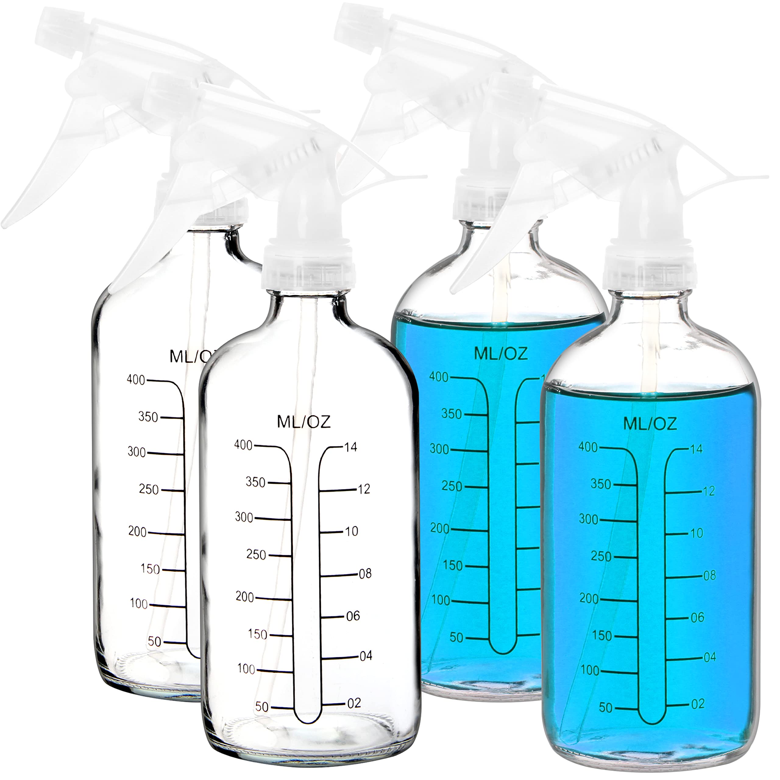 Lot De 4 Vaporisateurs Vides En Plastique 500ml - Buse Anti-fuite, étiquette Tableau Noir - Pour Produits Ménagers, Jardin