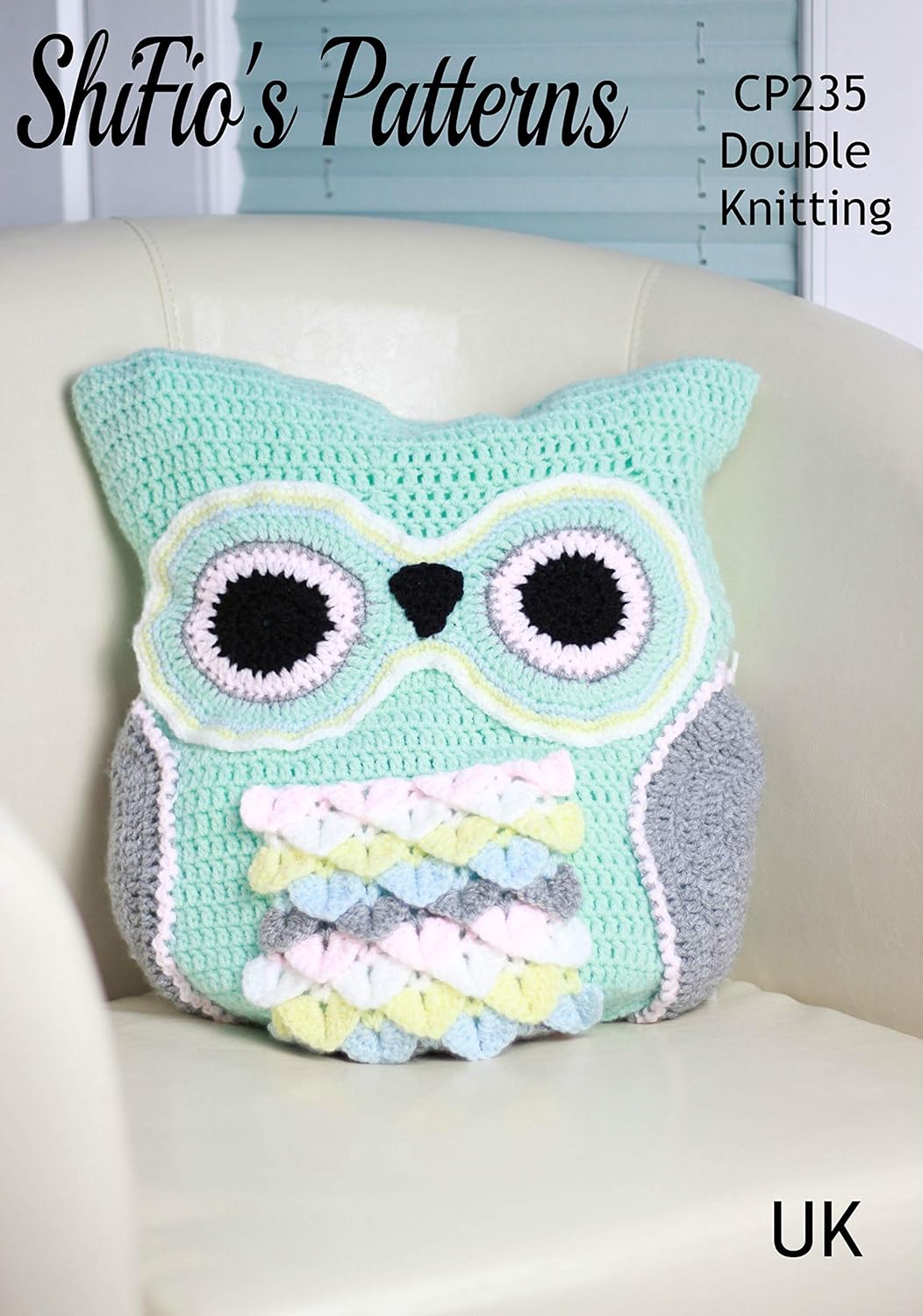 Crochet Pattern - CP235 - Owl Cushion cover, pyjama case - UK ...