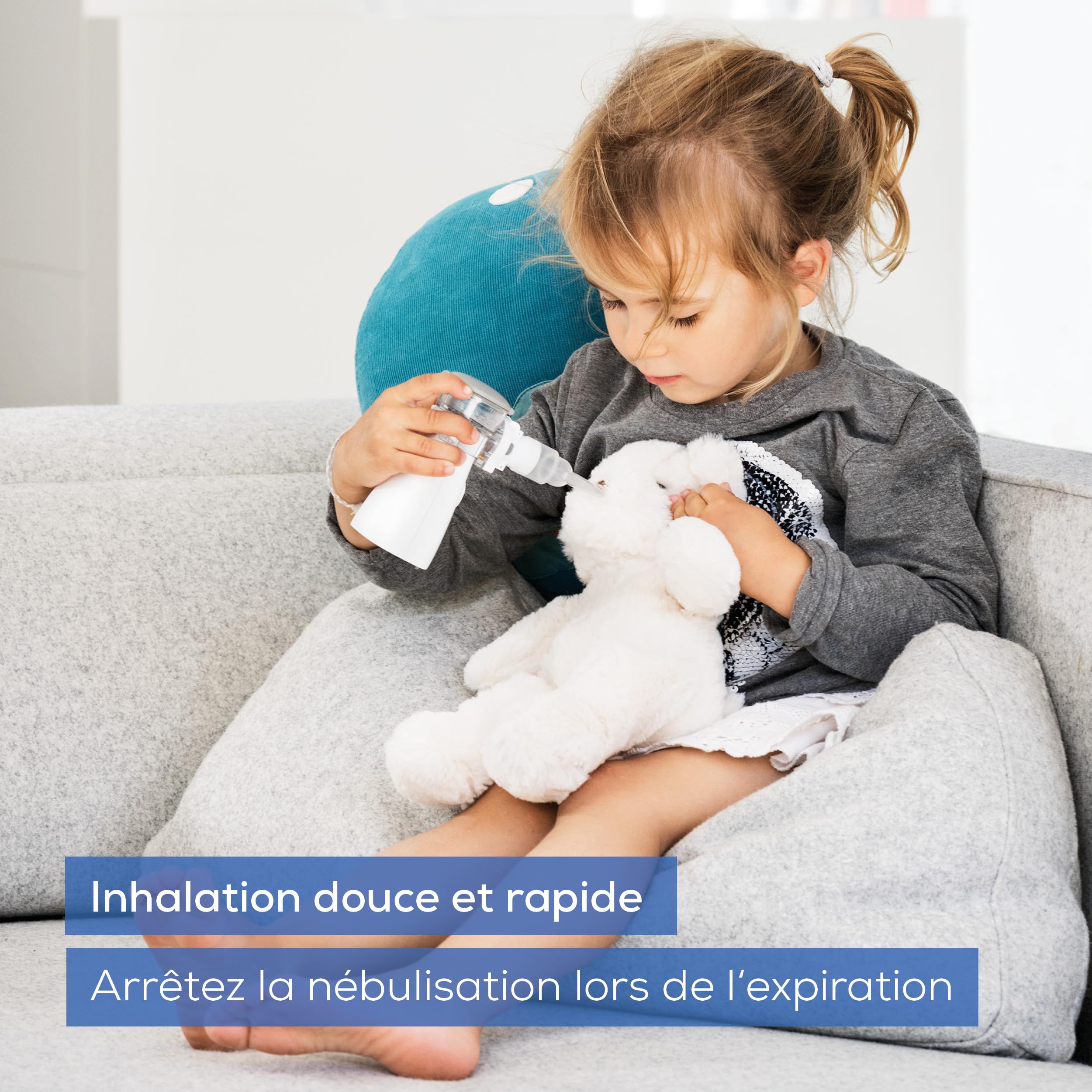 Beurer IH 57 Inhalateur, technologie à membrane vibrante et aérosol, inhalateur portable avec batterie rechargeable, à utiliser en cas de rhume, d'asthme et d'autres maladies des voies respiratoires