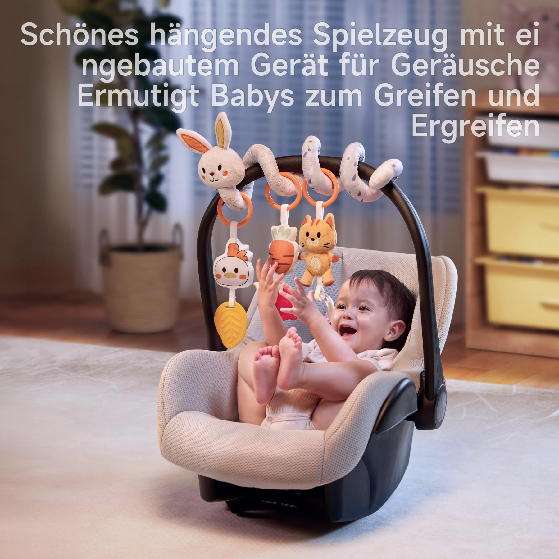 TUMAMA KIDS Kinderwagen Spielbogen Spielzeug Activity Spirale Spielzeug 0-12 Monate für Babybett and Babyschale