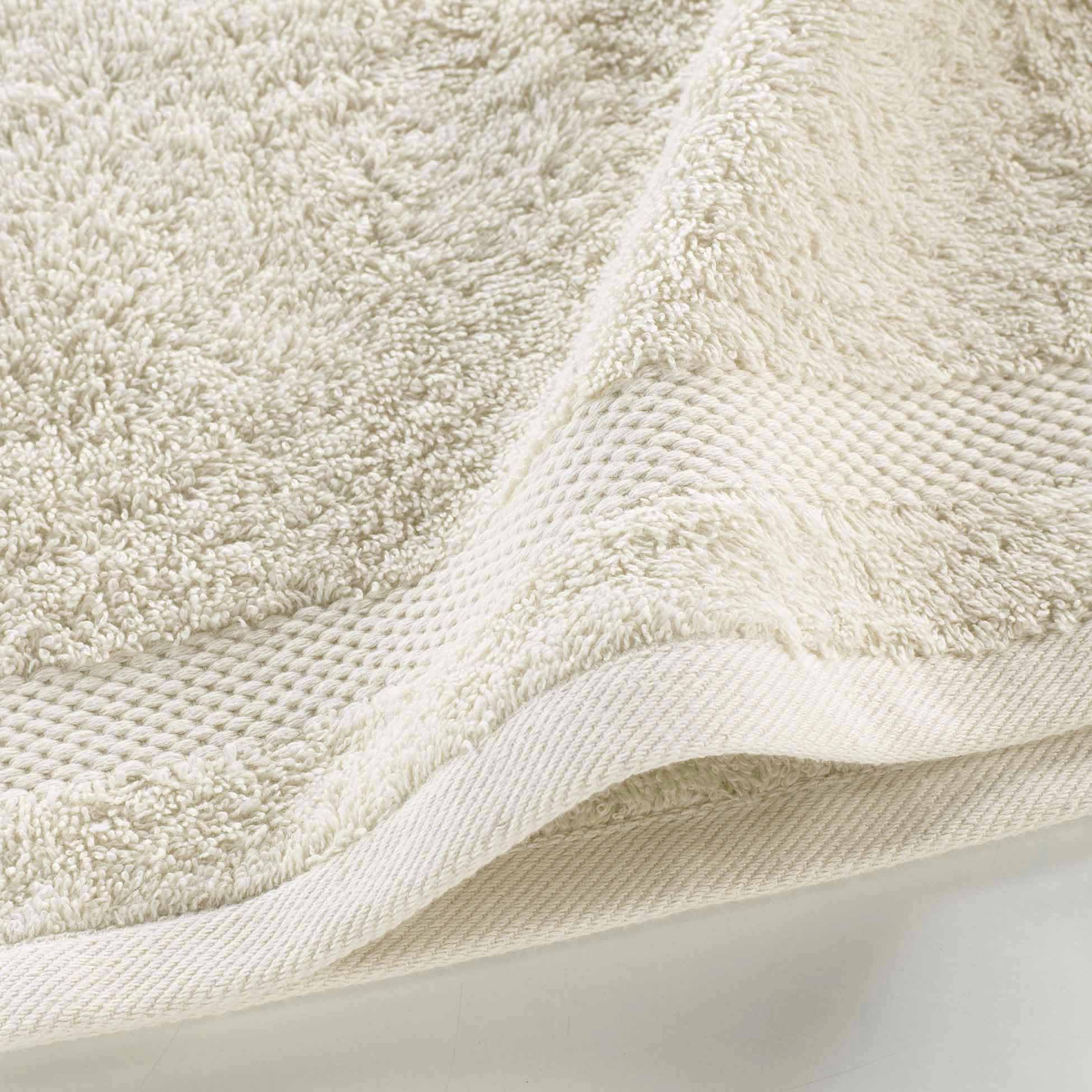 Douceur d'Intérieur, Elegance Guest Towel Sand 30 x 50 cm 100% Cotton Plain, White - Image 3