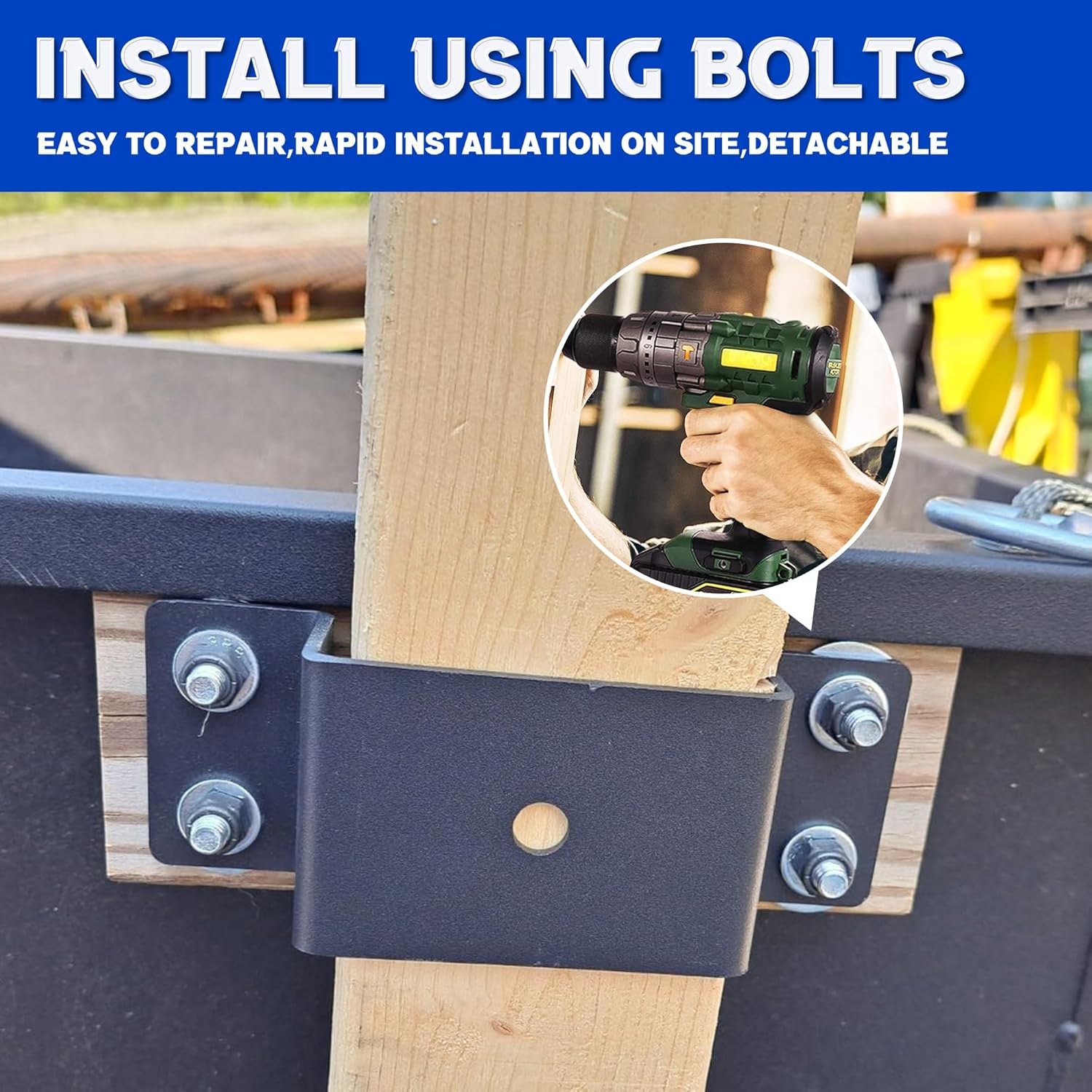 Lonffery Trailer Stake Pocket - 12PCS Trailer Side 2x4 Brackets for Wood, Utility Trailer Accessories, Trailer Side Pocket Tie Down, Stake Pocket Accessories