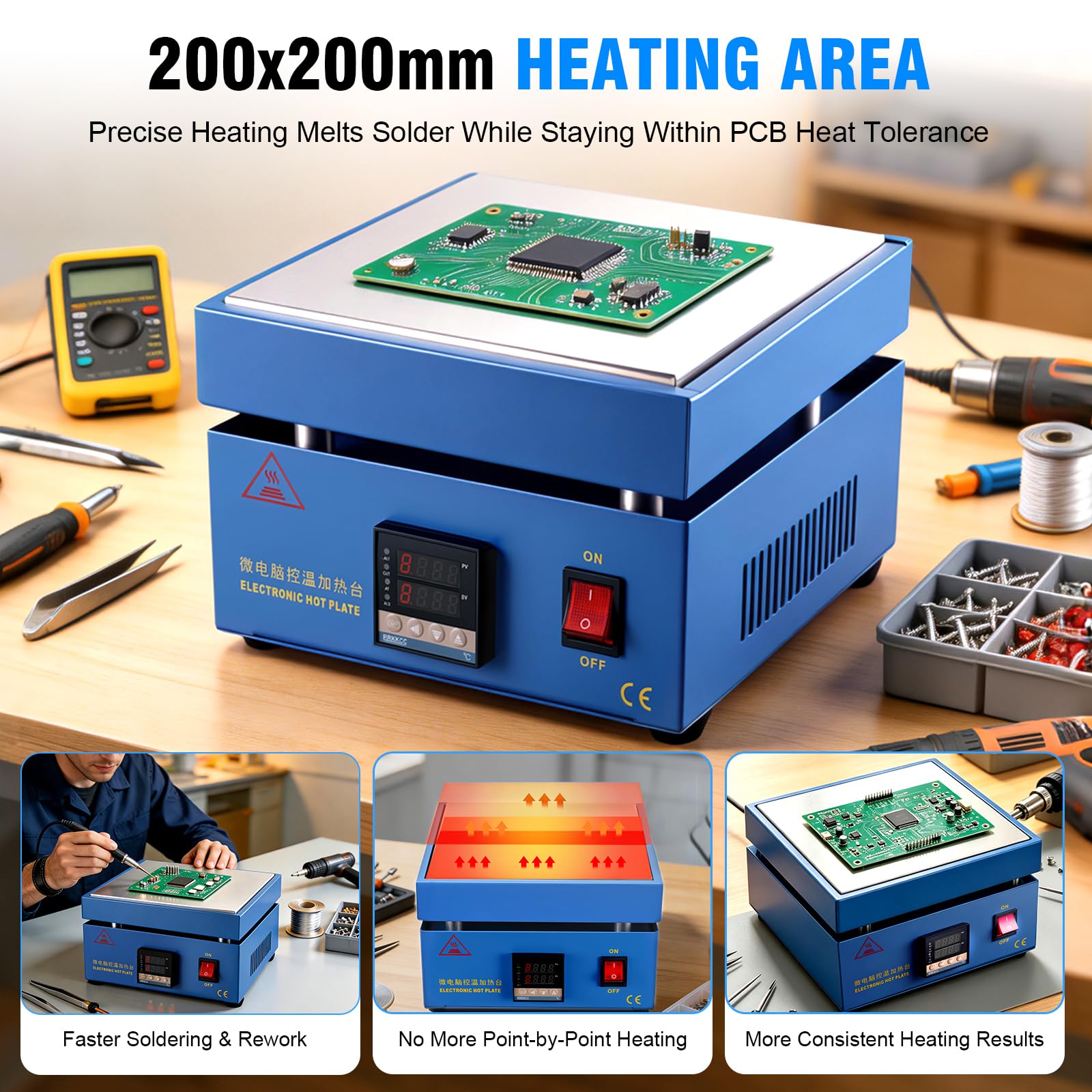 Soiiw Soldering Hot Plate - Rework Station -2 Soiiw Soldering Hot Plate - Rework Station -2
