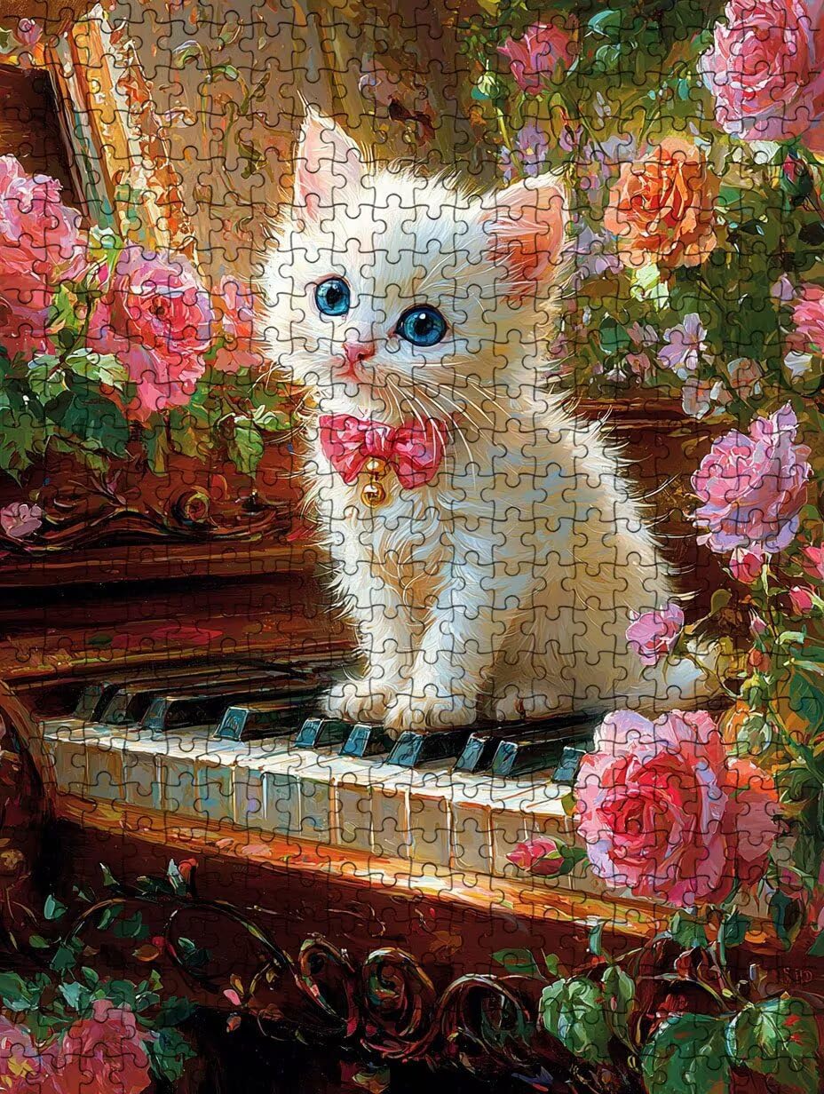 Puzzle 2000 Pezzi, Gatto Pianoforte 3D Puzzle per Adulti Impegnativo, Educa Puzzles Artistico, Divertente E Stimolante Puzzles Decorativo per La Famiglia, Regalo e Decorazione Pareti DX0YL6-267