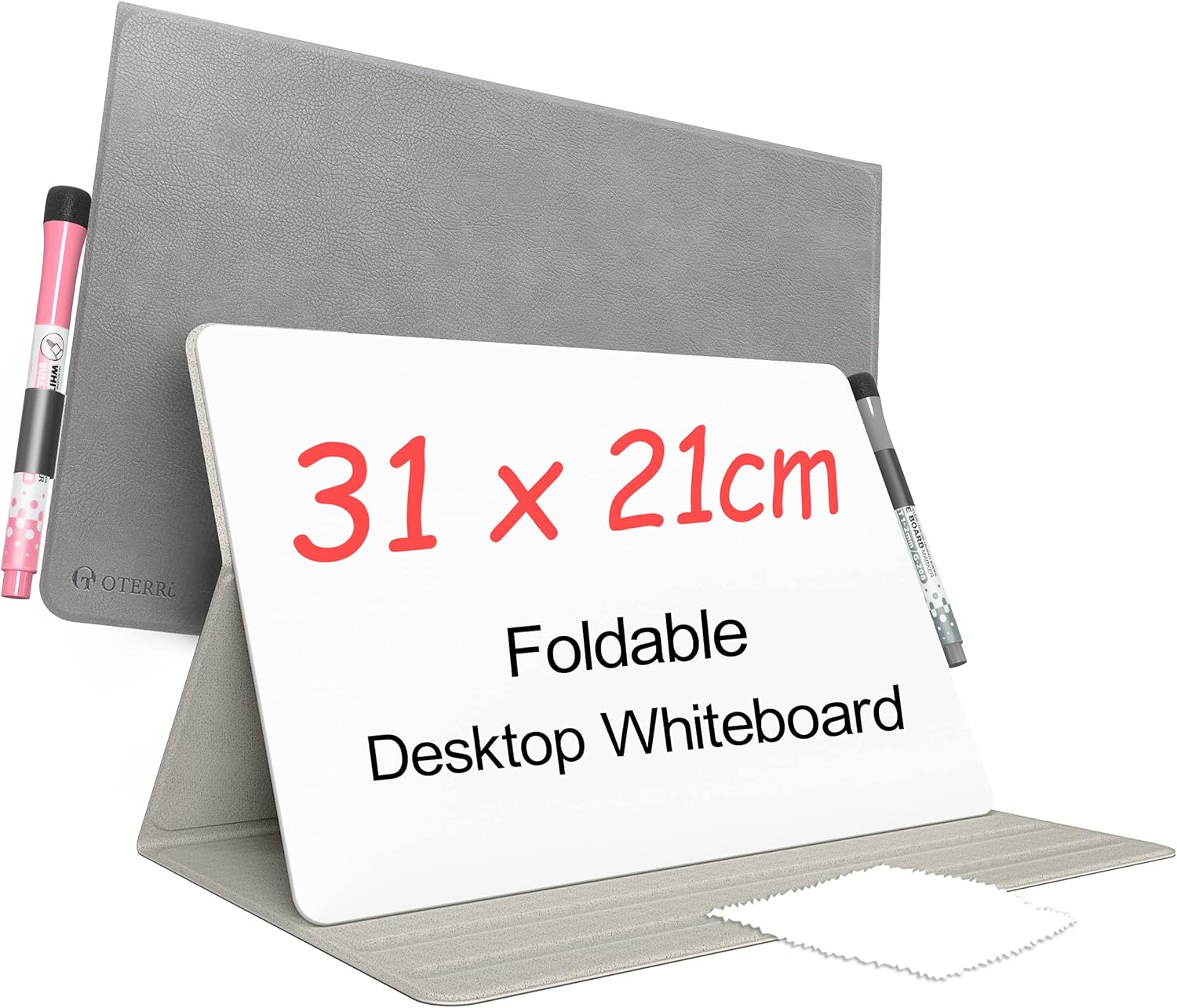 Oterri Small Whiteboard, Portable A4 Whiteboard Desk White Board with 2
