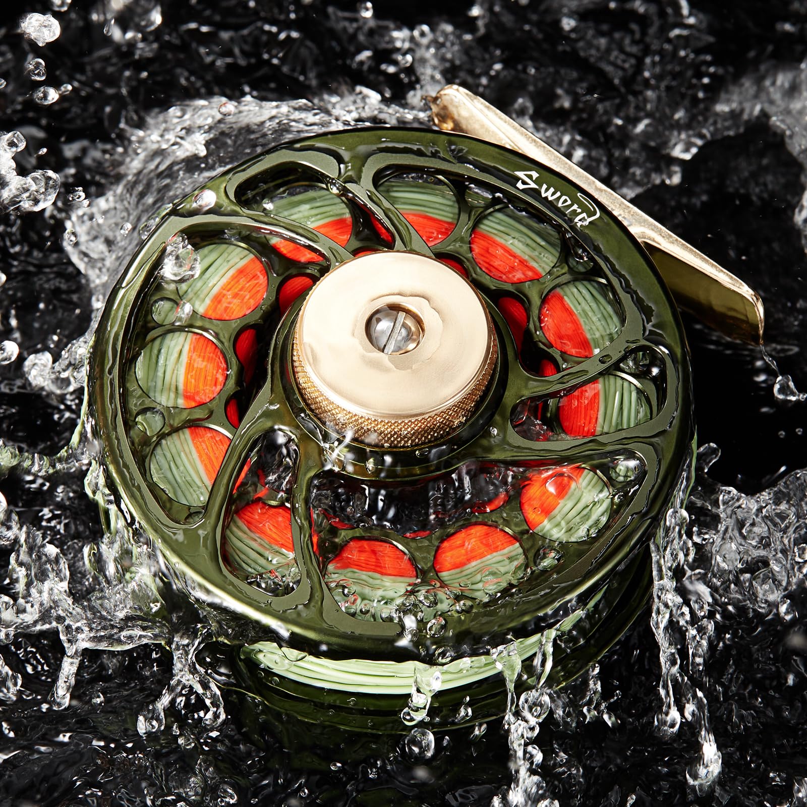 Piscifun Sword Fly Fishing Reel, CNC-Machined Aluminum Alloy Fly Reel, 3/4, 5/6, 7/8, 9/10 Weight, Black, Gunmetal