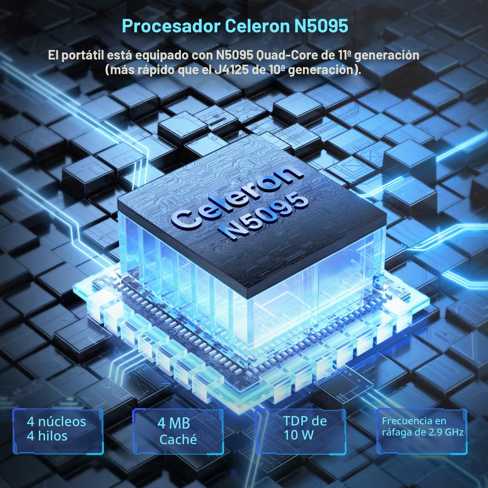 PC portátil de 15,6 pulgadas, 16 GB RAM 512 GB SSD Celeron N5095, ordenador portátil FHD 1920 x 1080, WiFi Bluetooth, lector de huellas dactilares, portátil para estudio y trabajo, teclado AZERTY con