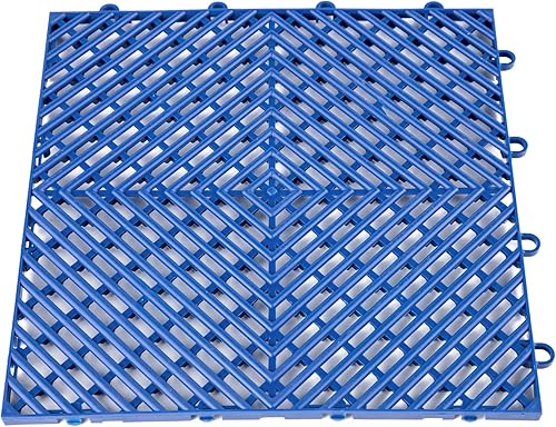 Happybuy 25 azulejos de plástico entrelazados de 12 x 12 x 0.5 pulgadas con agujeros de drenaje, suelo al aire libre para piscina, ducha, baño,