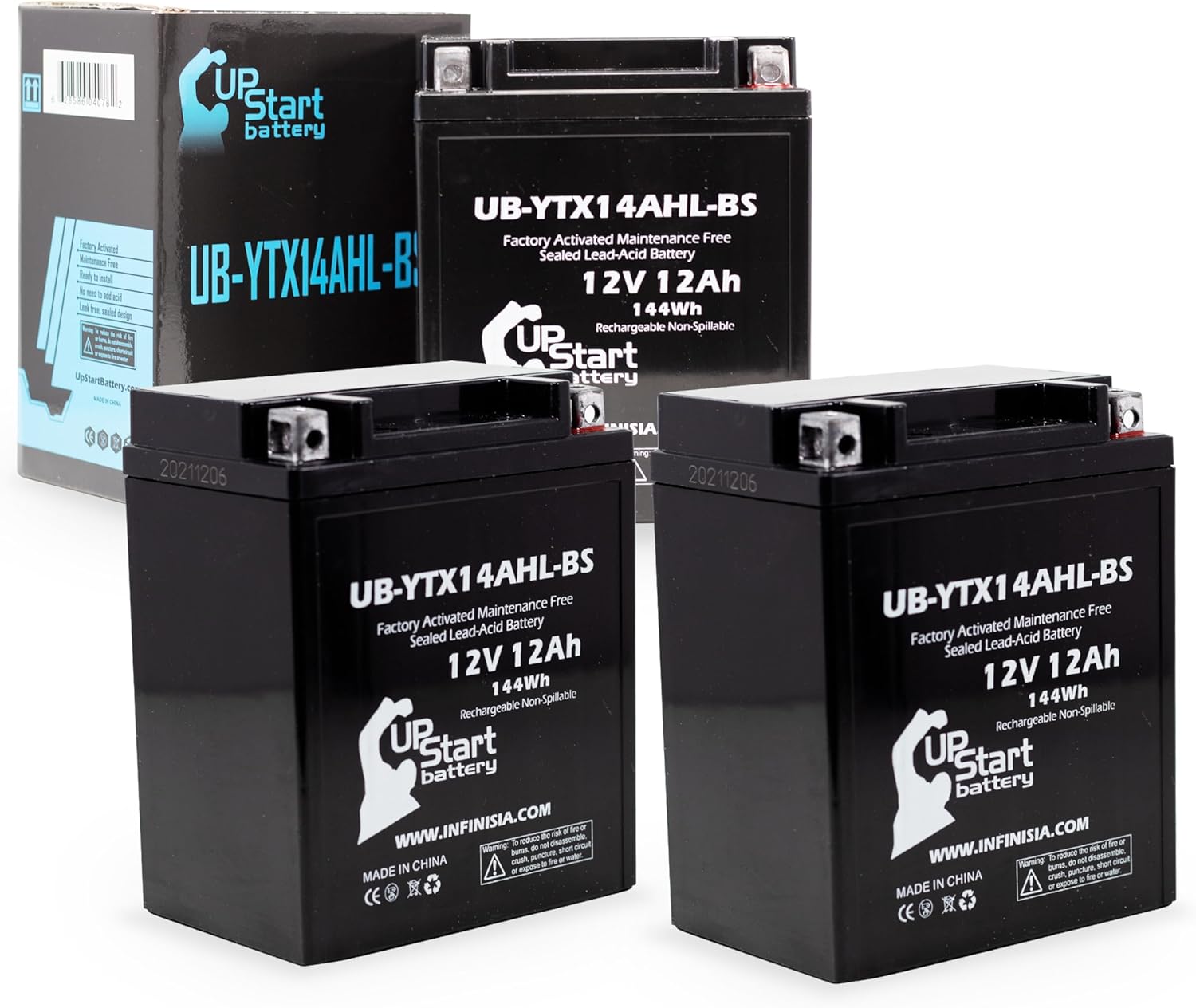 UB-YTX14AHL-BS Battery Replacement For 1993 Kawasaki ZX1100-C Ninja