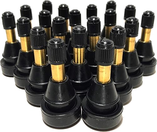 KEX Paquete de 20 vástagos de válvula de alta presión para neumáticos sin cámara TR801HP para orificio grande de 0.625 pulgadas