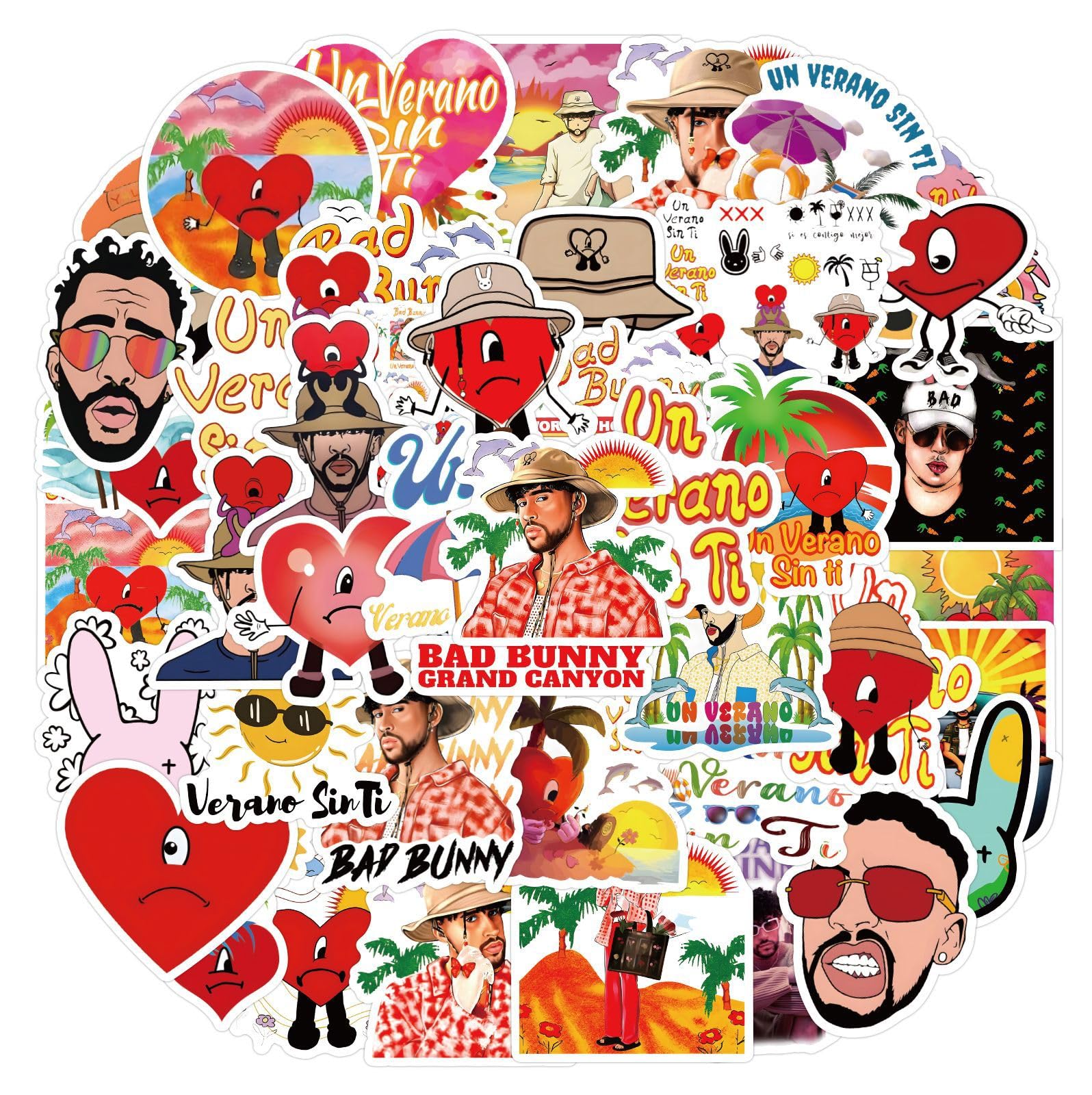 Amazon | Bad Bunny バッドバニー ステッカー 52枚セット PVC 防水