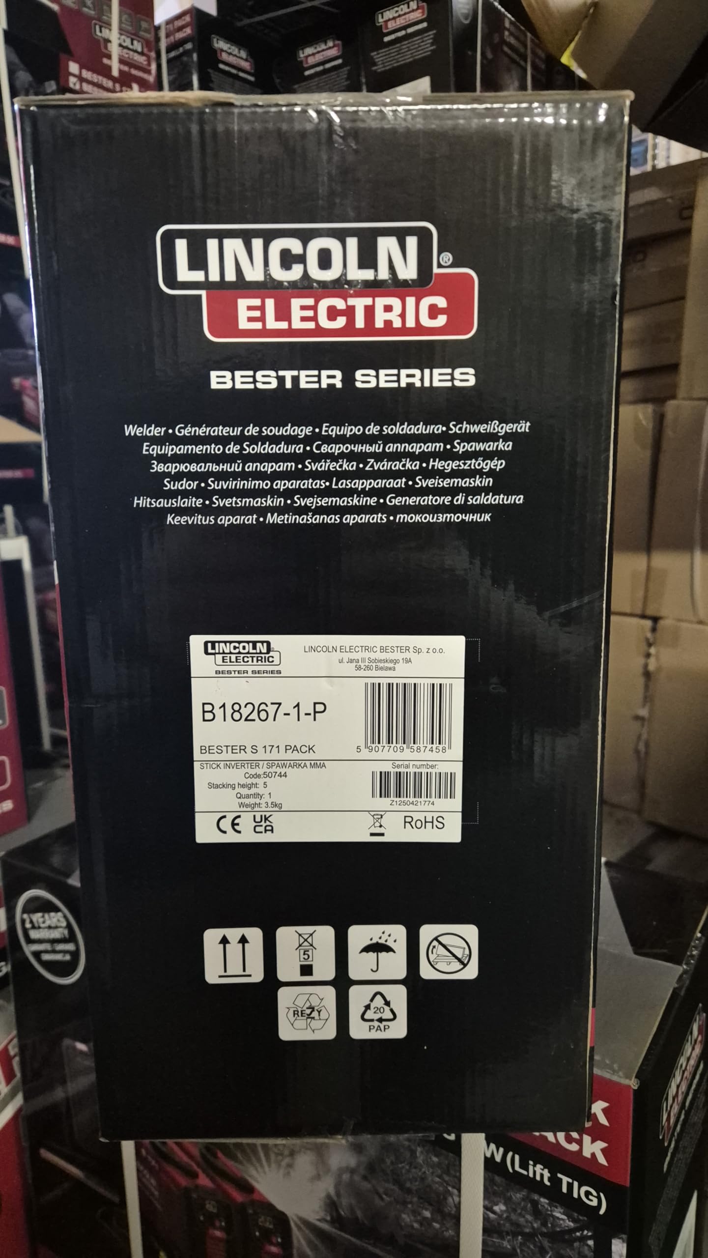 Spawarka inwertorowa MMA Lincoln Electric Bester S 171 w walizce