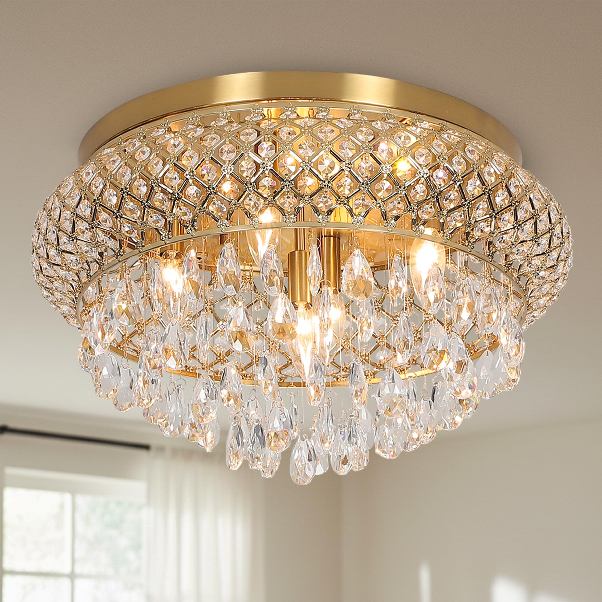 Maxax Brass Crystal Chandelier