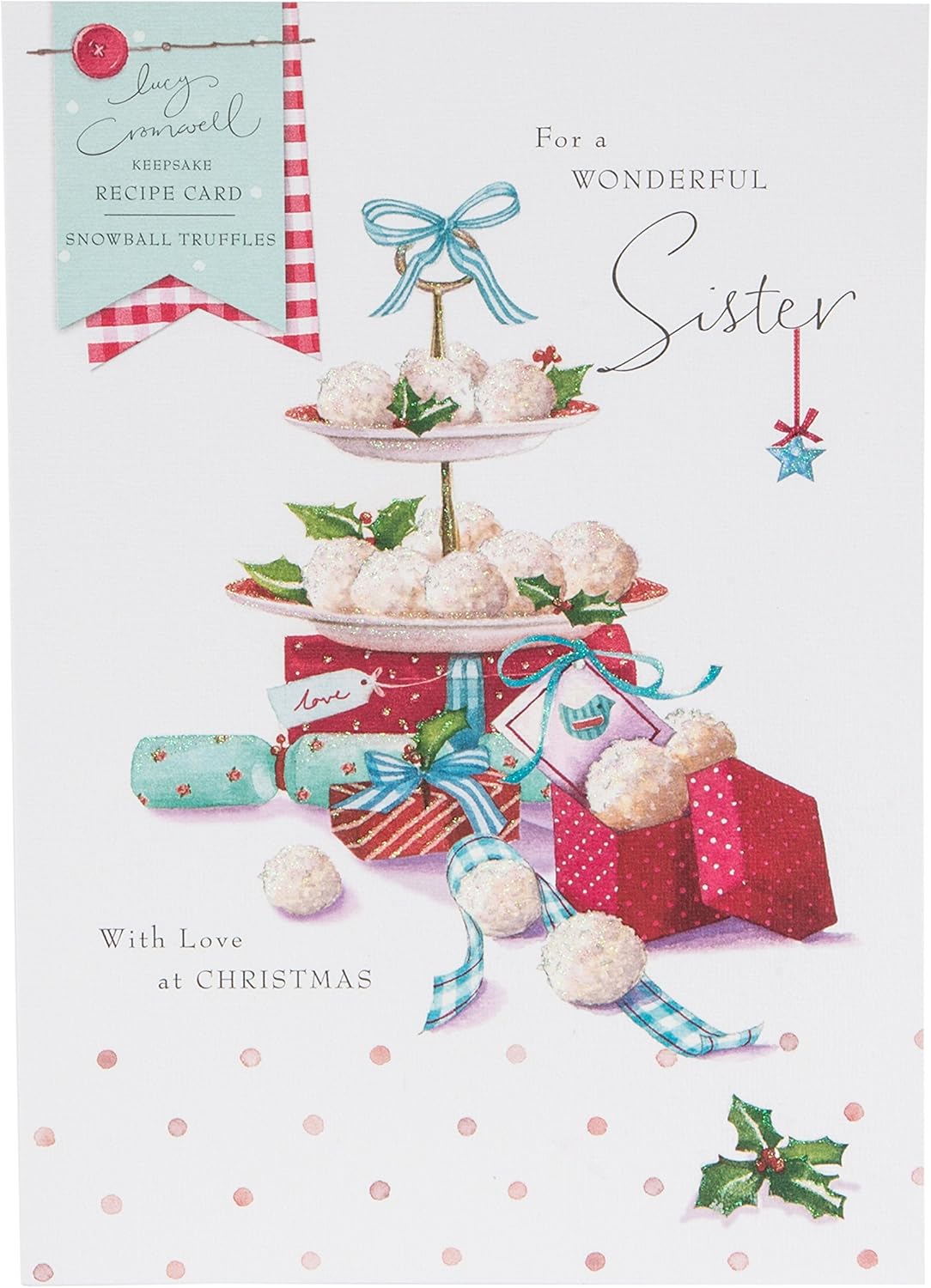 Hallmark Christmas Card to Sister 'Snowball Truffle Recipe' - Medium