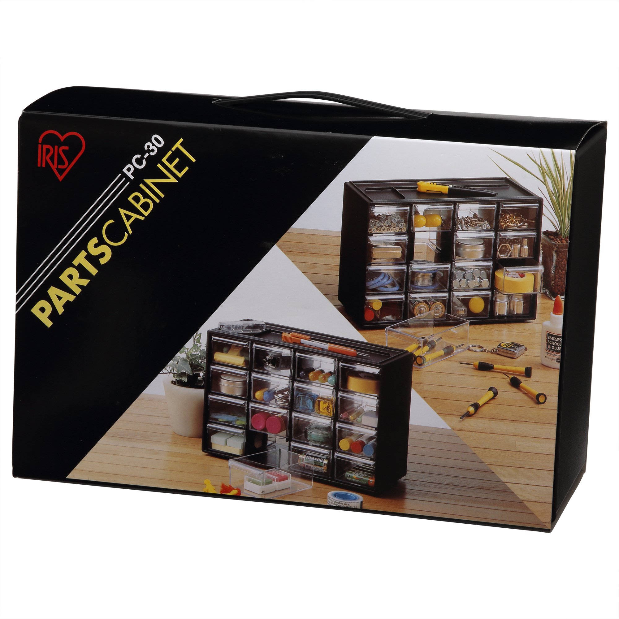 Amazon | アイリスオーヤマ パーツキャビネット ブラック PC-30