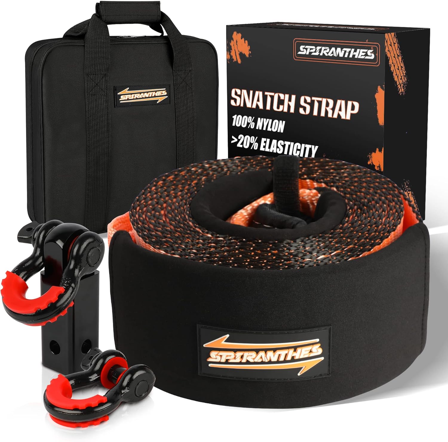 SPIRANTHES Tow Straps Heavy Duty with Loops Kit 4 inch x