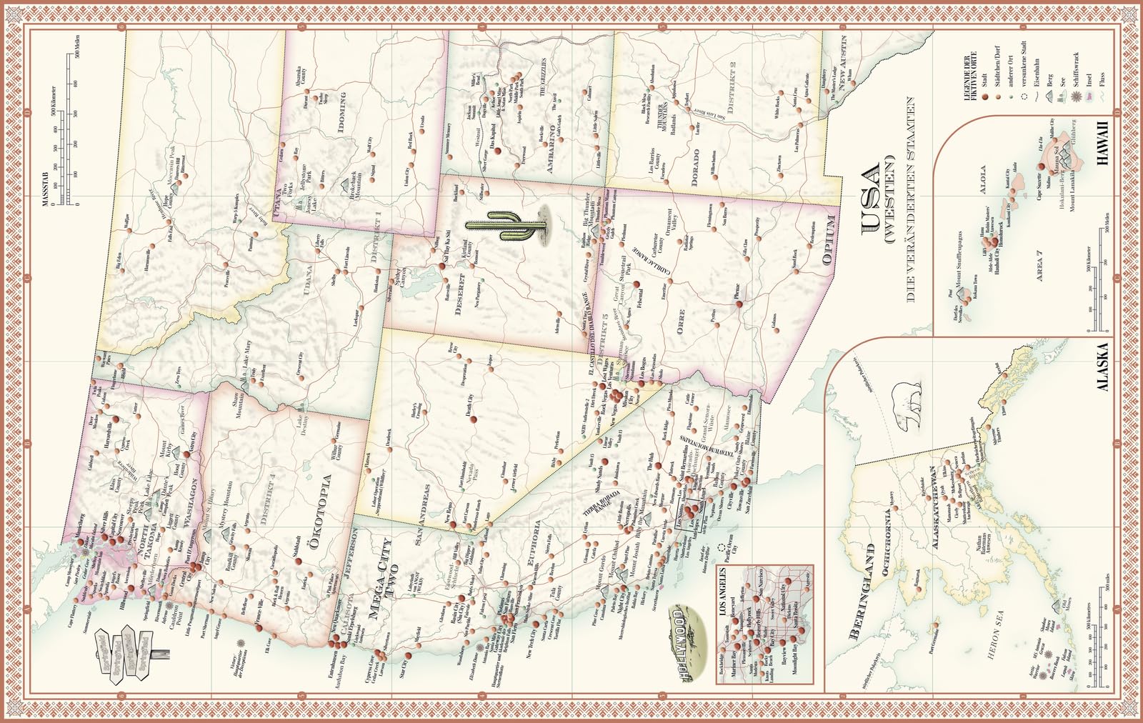 Atlas der imaginären Orte: Von Atlantis bis Gotham City | Umfangreiches Nachschlagewerk zu Schauplätzen aus Literatur, Film und Popkultur mit Texten und Kartografien
