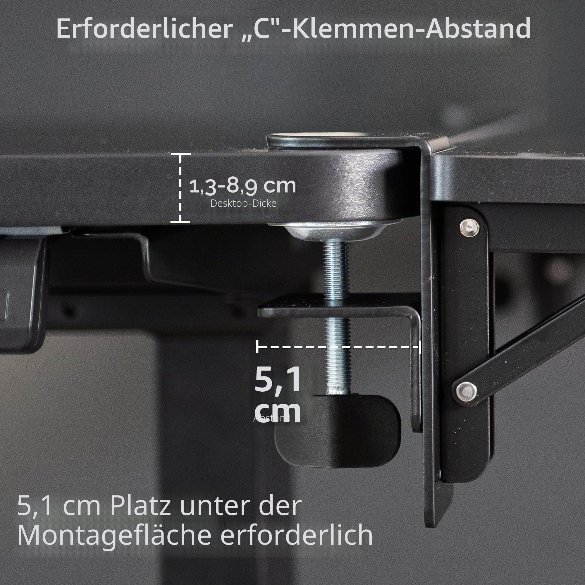 VIVO DESK-EXT24 Tischverlängerung zum Klemmen, 61 x 30,5 cm (14 inkl. Klemmen), Handgelenkstütze, faltbare Tastaturablage, Tischhalterung für Sitz-Steh-Schreibtische, Schwarz, DESK-EXT24