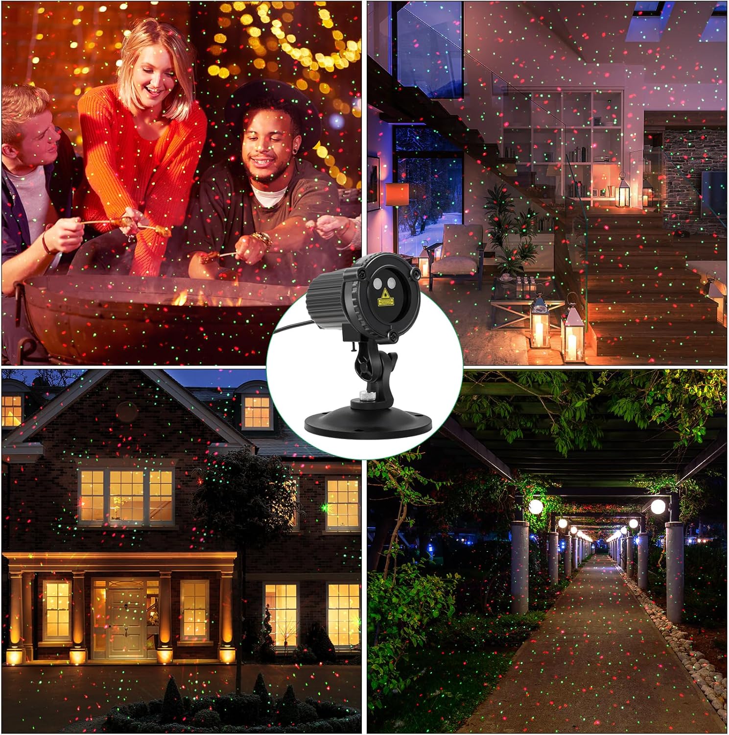 Christmas Laser Lights Outdoor,Red and Green Moving Outdoor Laser Light, Waterproof Garden House Decoration Laser Christmas Lights - Image 9