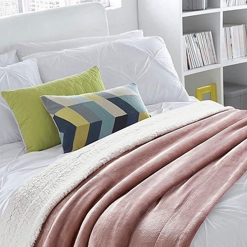 Miniatura 7 de Manta de forro polar Sherpa para sofá, manta de silla de montar, manta de sherpa cálida, acogedora y cálida, 50 x 60 pulgadas