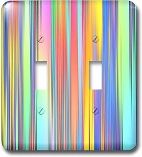 3dRose lsp_234719_2 Image of Blue Yellow Coral Wide Melted Stripes Toggle Switch, Multicolor