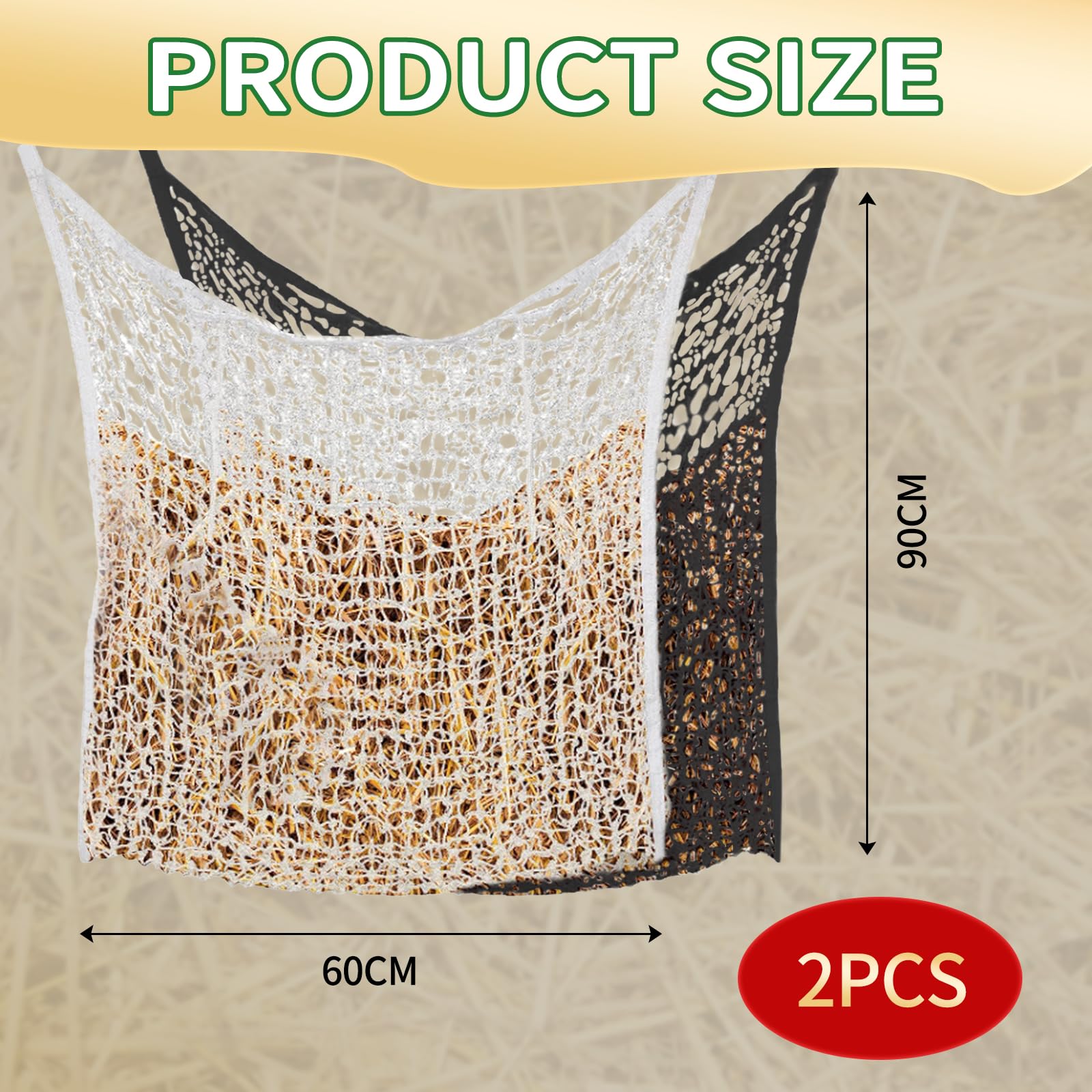 Slow Feed Hay Net Hay Feeder Hay Bags 2 Pcs For Bhutan