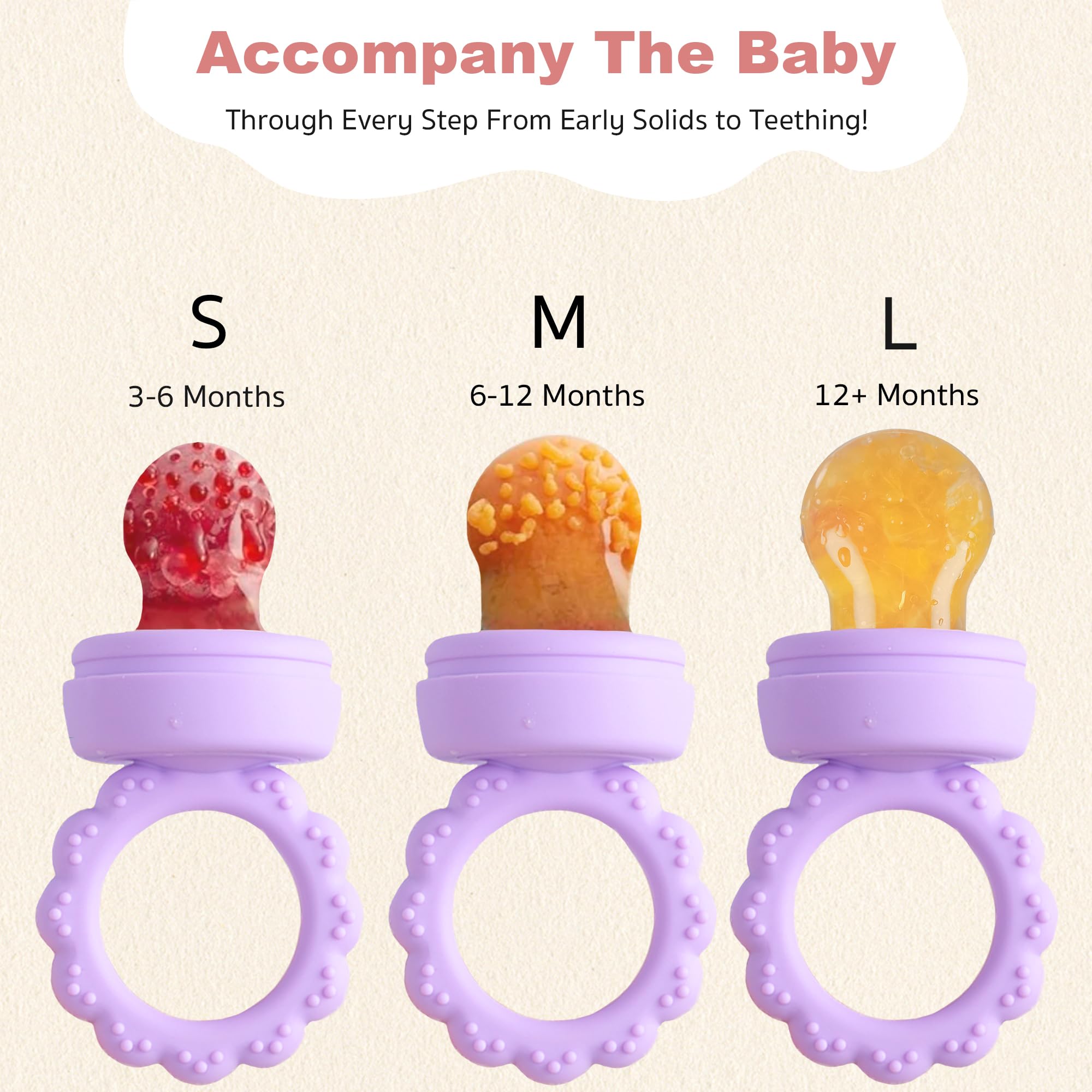 Fruit Feeder for Babies (4M+), Includes Teething Dummy & Breast Milk Freezer Mold - Image 3