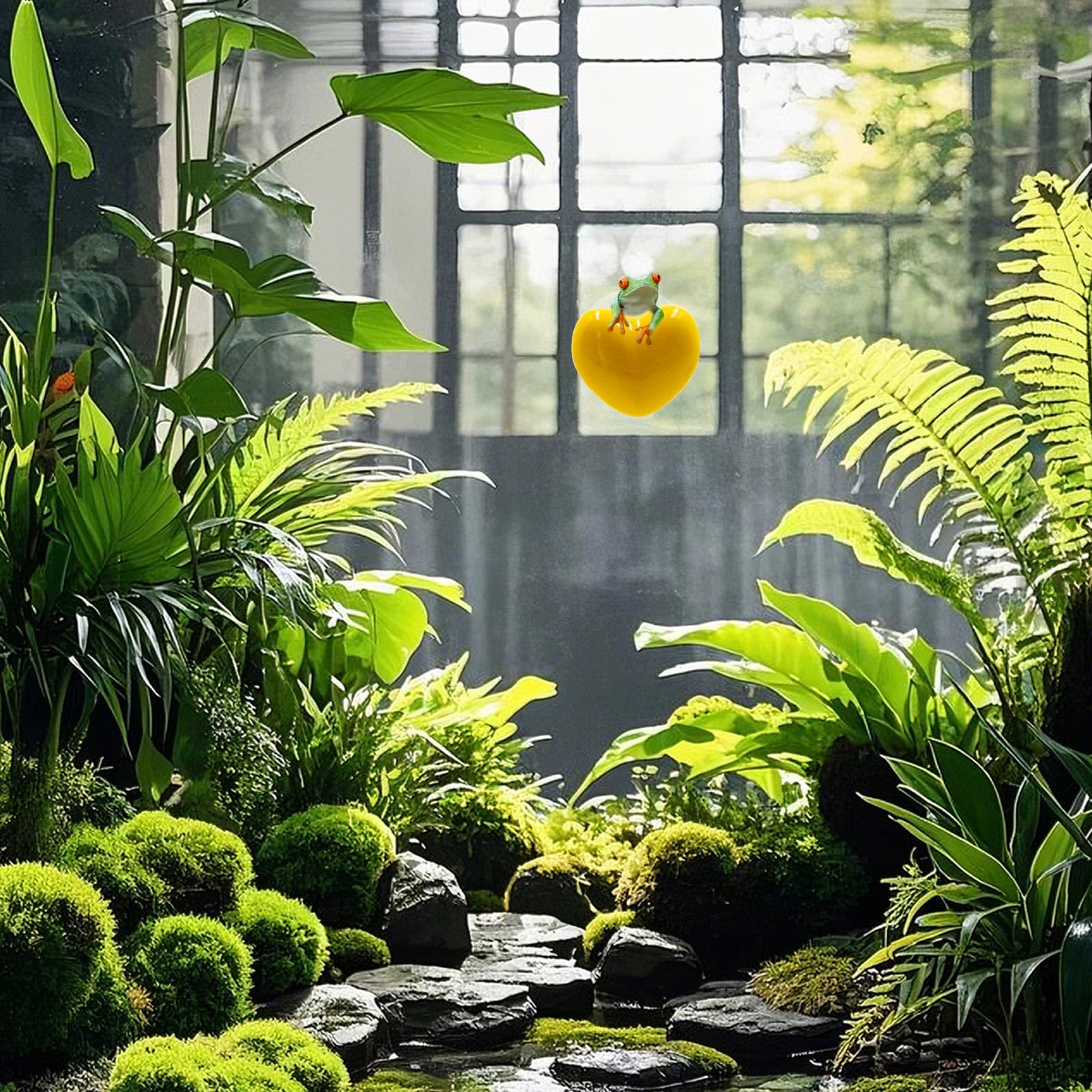 Akcesoria do terrarium z żabą drzewną, wielokolorowe, ceramiczne, do relaksu i wspinaczki, z przyssawkami, akcesoria do siedliska zbiornika, dla afrykańskiej żaby karłowatej, ropuchy