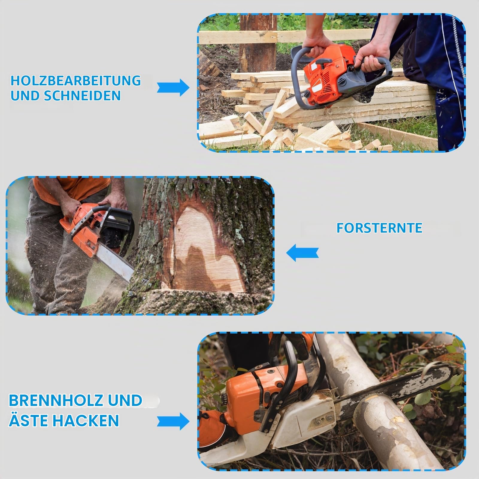 SECURA 2 Hartmetall Sägeketten kompatibel mit Makita UC3541A Motorsäge mit 35cm 3/8LP 52TG 1,1mm SECURA 2 Hartmetall Sägeketten kompatibel mit Makita UC3541A Motorsäge mit 35cm 3/8LP 52TG 1,1mm