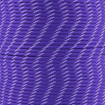 Glow in the Dark Paracord 7 Strand 550 Paracord with Glow in the Dark Tracers for Crafting, Utility, and Recreational Uses Multiple Colors Available in 10, 25, 50, and 100 Foot Lengths