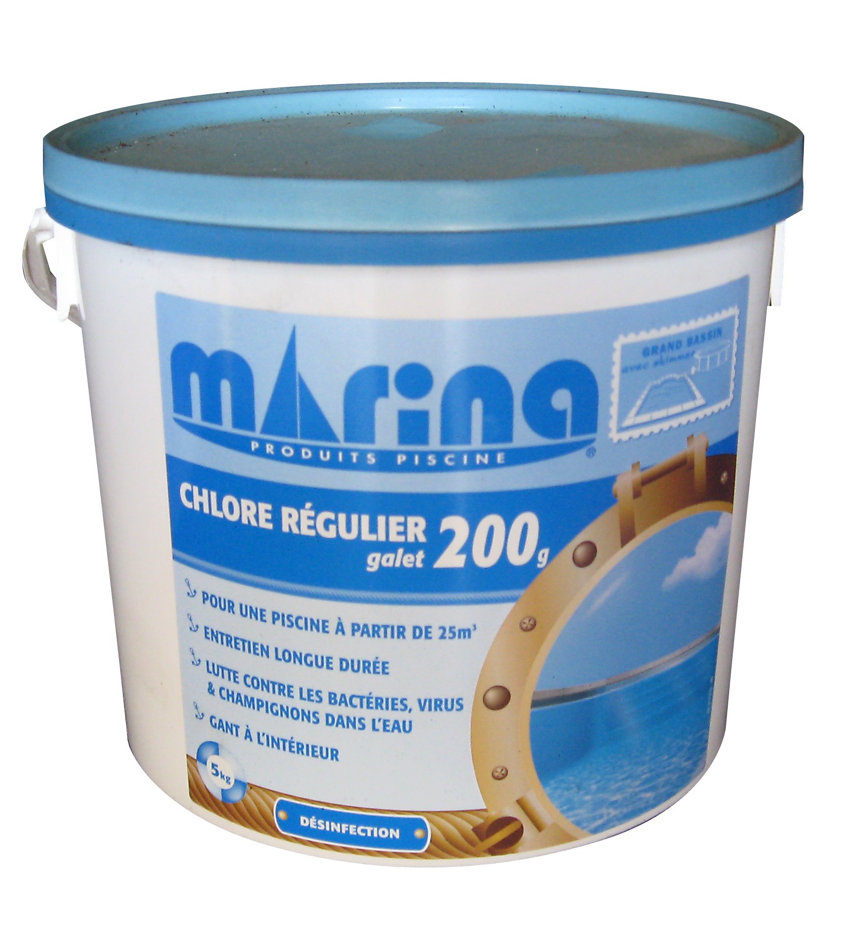 Marina C500503M1 Chlore régulier Galet 200 g