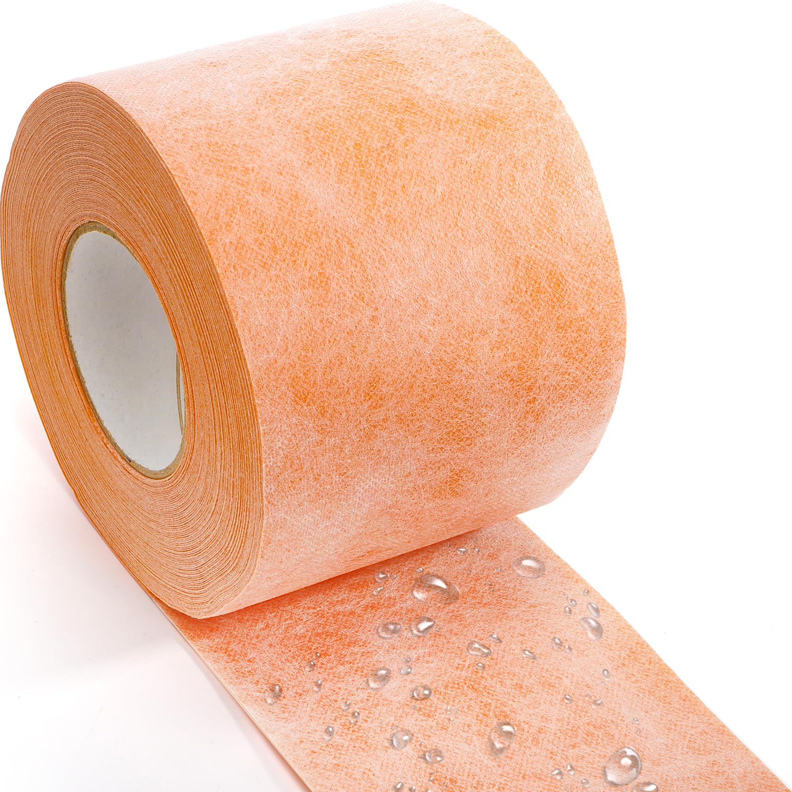 WUWEOT Waterproof Membrane, 5Inch X 98.5Ft 20Mils Thickness Shower Membrane Uncoupling Band, Polyethylene Fabric Tile Underlayment Seam Tape for Tile Wall Floor Bathroom Shower Sauna Steam Room