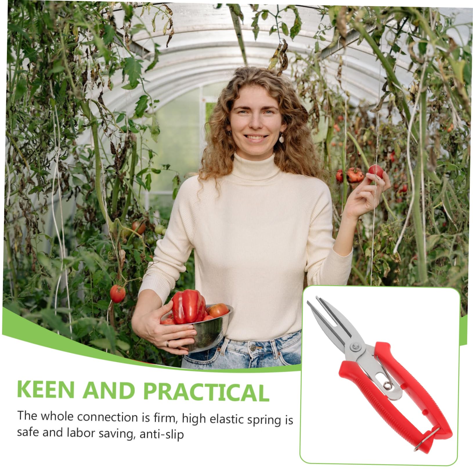 iplusmile 5 Piezas Jardín para Herramienta de Corte con Mango Antideslizante de Recorte para Plantas y Jardinería para Arreglos Árboles Frutales
