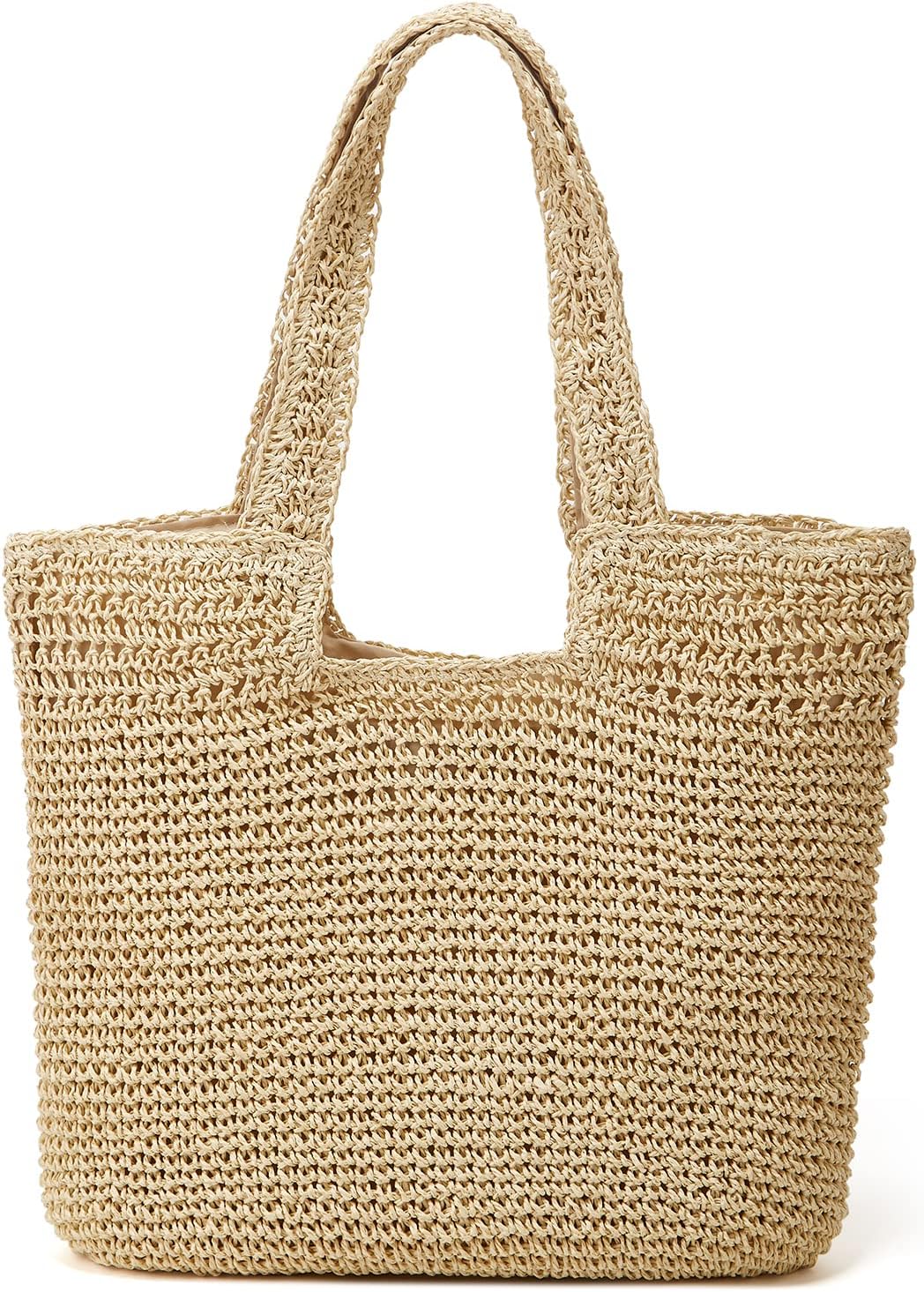 ObosoyoStraw Tote Bag Purses for Women Straw Beach Bag Women Summer Handwoven Tote Bags Shoulder Handbags