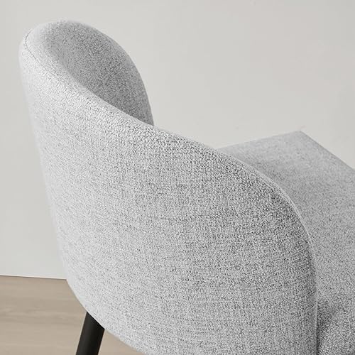 Miniatura 34 de Watson & Whitely Juego de 2 taburetes de bar tapizados giratorios de 360° con respaldos y patas de metal, altura del asiento de 26 pulgadas de alto,