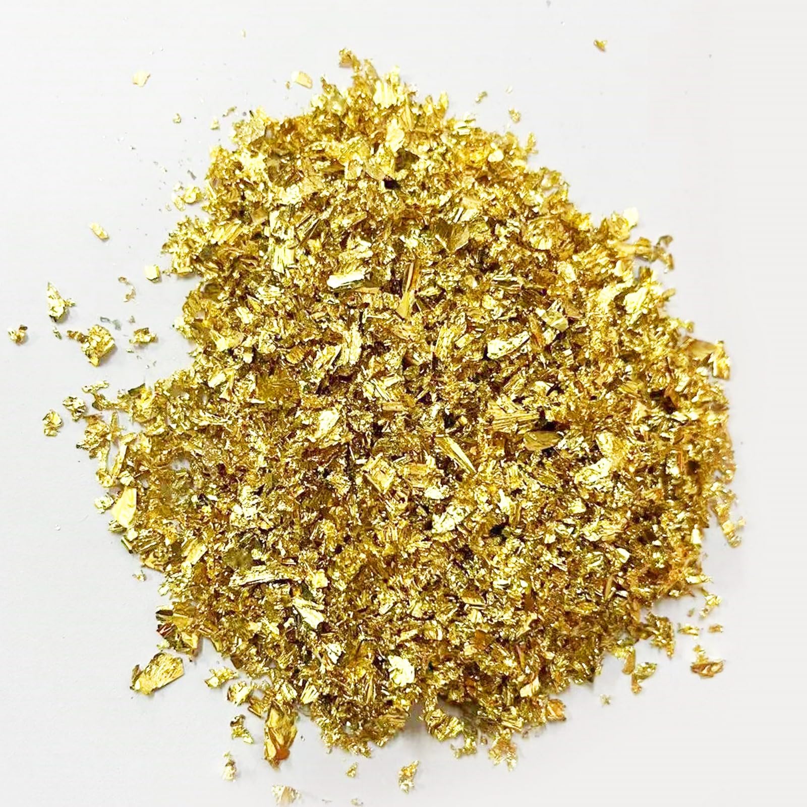 BARNABAS BLATTGOLD Gold Leaf Flakes - Imitation Gold Leaf Paint for Nails, Gold Flakes for Resin and Crafts - Schabin Gold Leaf Foil for Gilding, Painting, Arts - Gold Nail Foil 20g