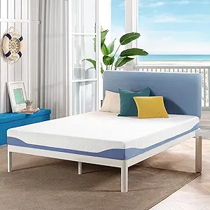 Mellow 6 Inch Cooling Gel-Infused Memory Foam Bed Mattress, Medium Firm Sleep and Breathable Fabric Cover, King , Mattress In A Box