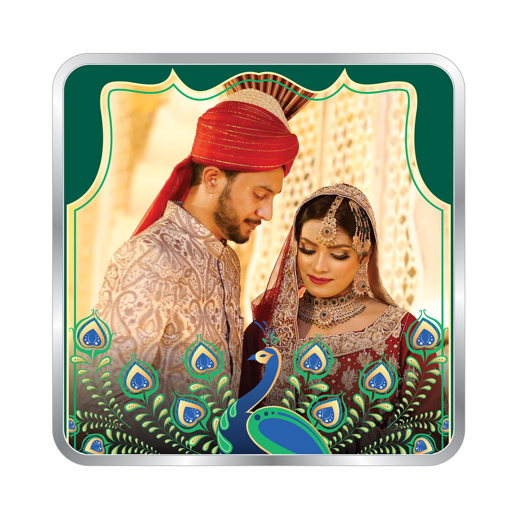 BIS Hallmarked Personalised Newly Married Anniversary Square Silver Coin in 50 Gram 999 Pure by ACPL-image-25