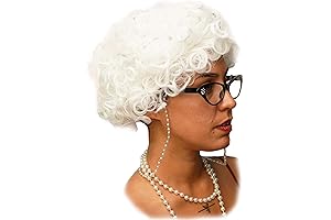 Gray Wig for Senior Women: Vibe Old Lady Wig Costume Accessory Kit