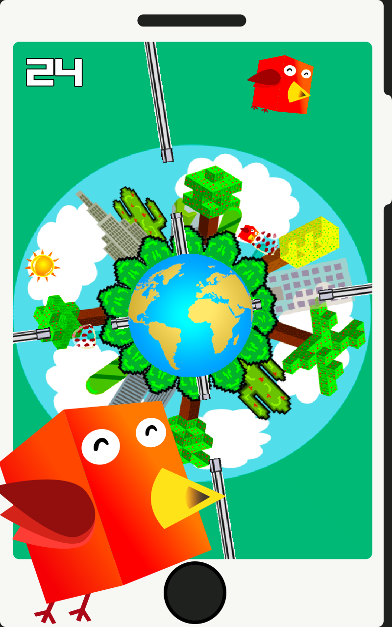 Jelly Block Bird Rolling Jump in for Android