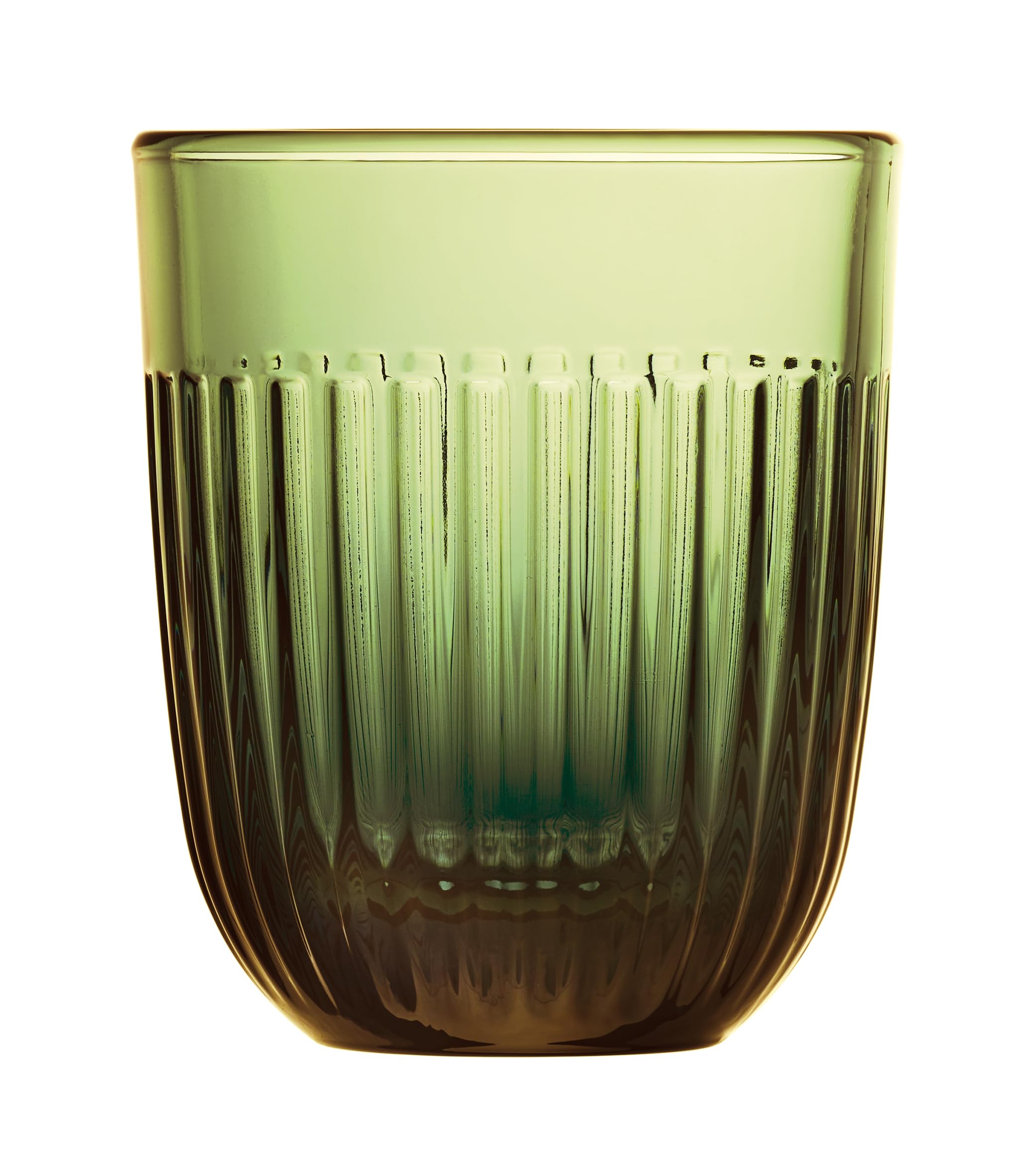 La Rochere Quessant Glas Tumbler Set von 6 (Olivgrün) – Moderne Trinkgläser für jeden Anlass – Glaswaren-Sets – spülmaschinenfestes Tumbler-Glas-Set (284 ml)