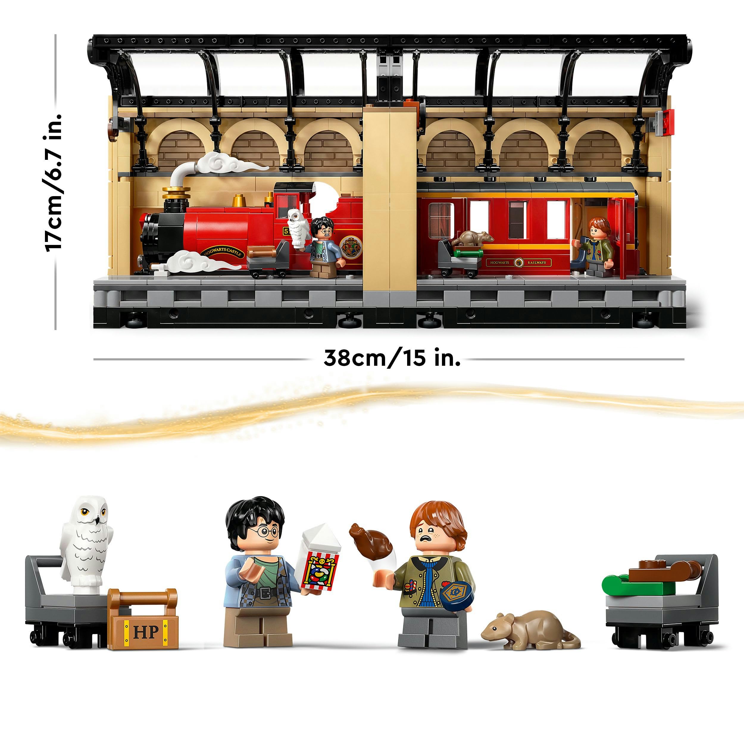 LEGO Harry Potter Book nook: Ekspres do Hogwartu 76450 | Podpórki do książek, zabawka dla 10-latka do ekspozycji, prezent dla fana Harry’ego Pottera, klocki dla dzieci, 832 elementy