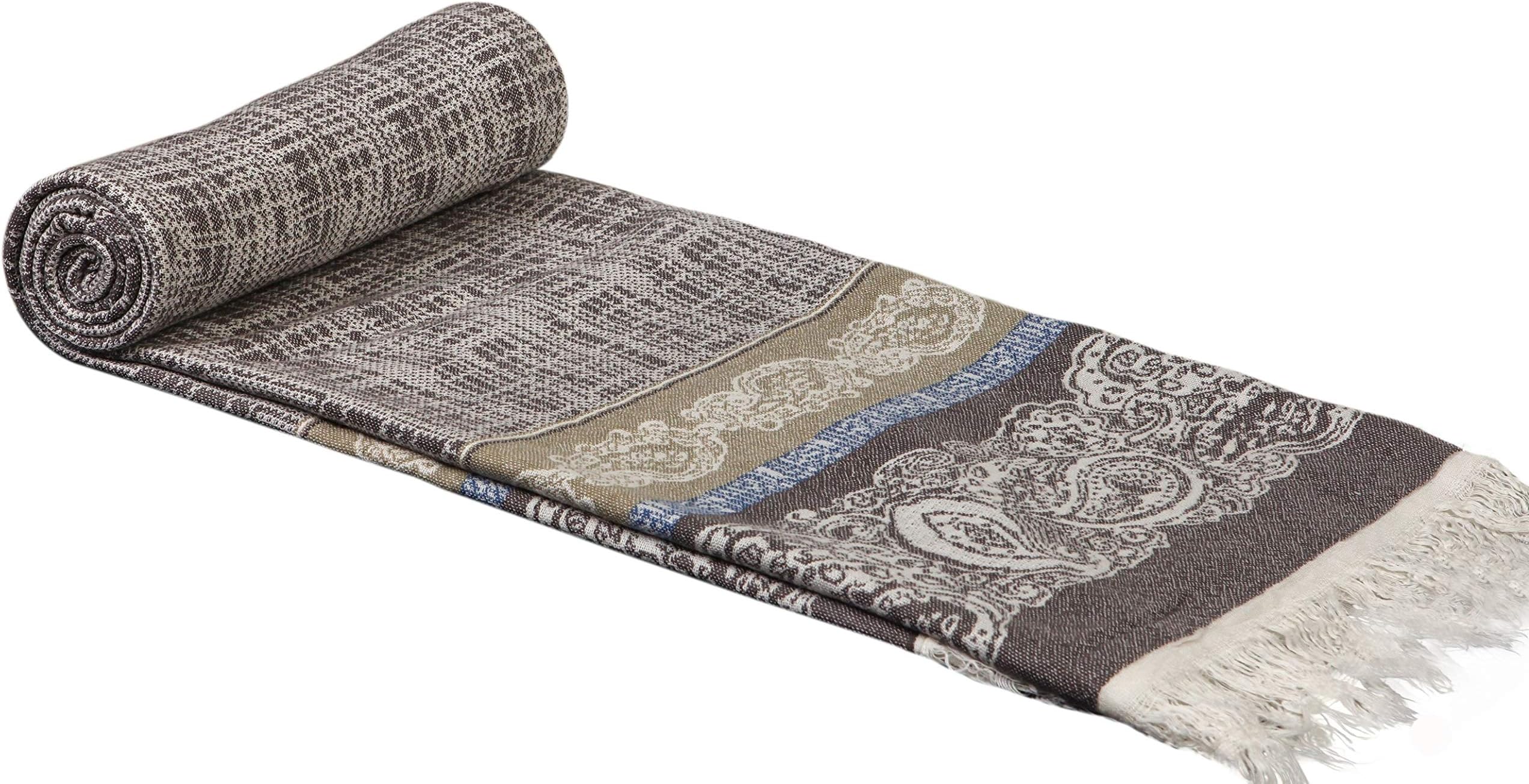 Trend 100% Cotton Turkish peshtemal Towel. Natural, Soft, Flashy peshtemal. 79"x35 (200cm x 90cm) (Grey)