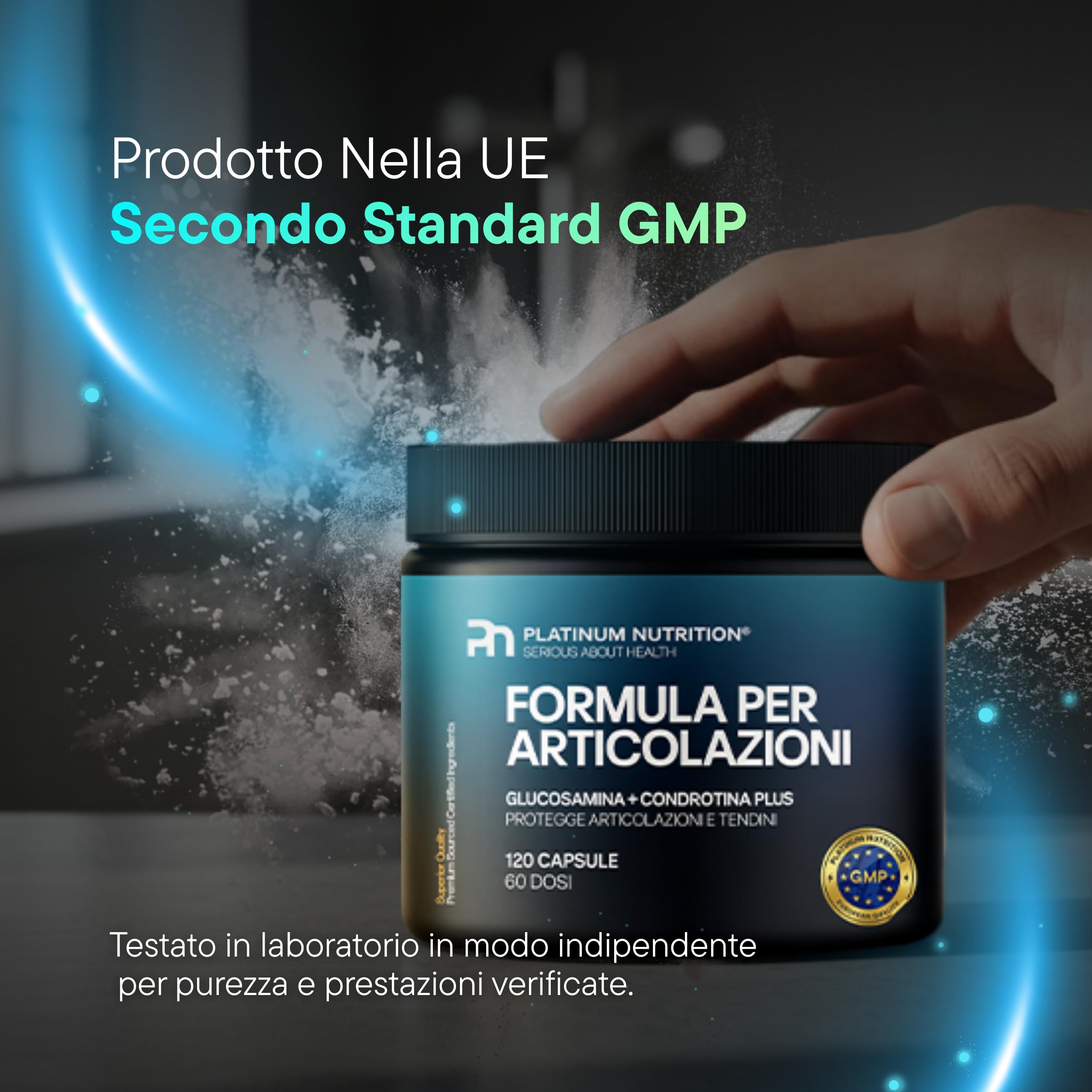 Joint Complex con Glucosamina Condroitina MSM, Vitamina C e B6 | Integratore Articolazioni Cartilagine Ginocchio, Ossa e Tendini | Aiuta a Ridurre Dolori Articolari | 120 Capsule