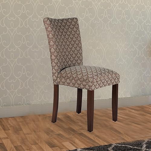 Miniatura 2 de Kinfine Parsons, clásica silla de comedor, Tela, Damasco Azul