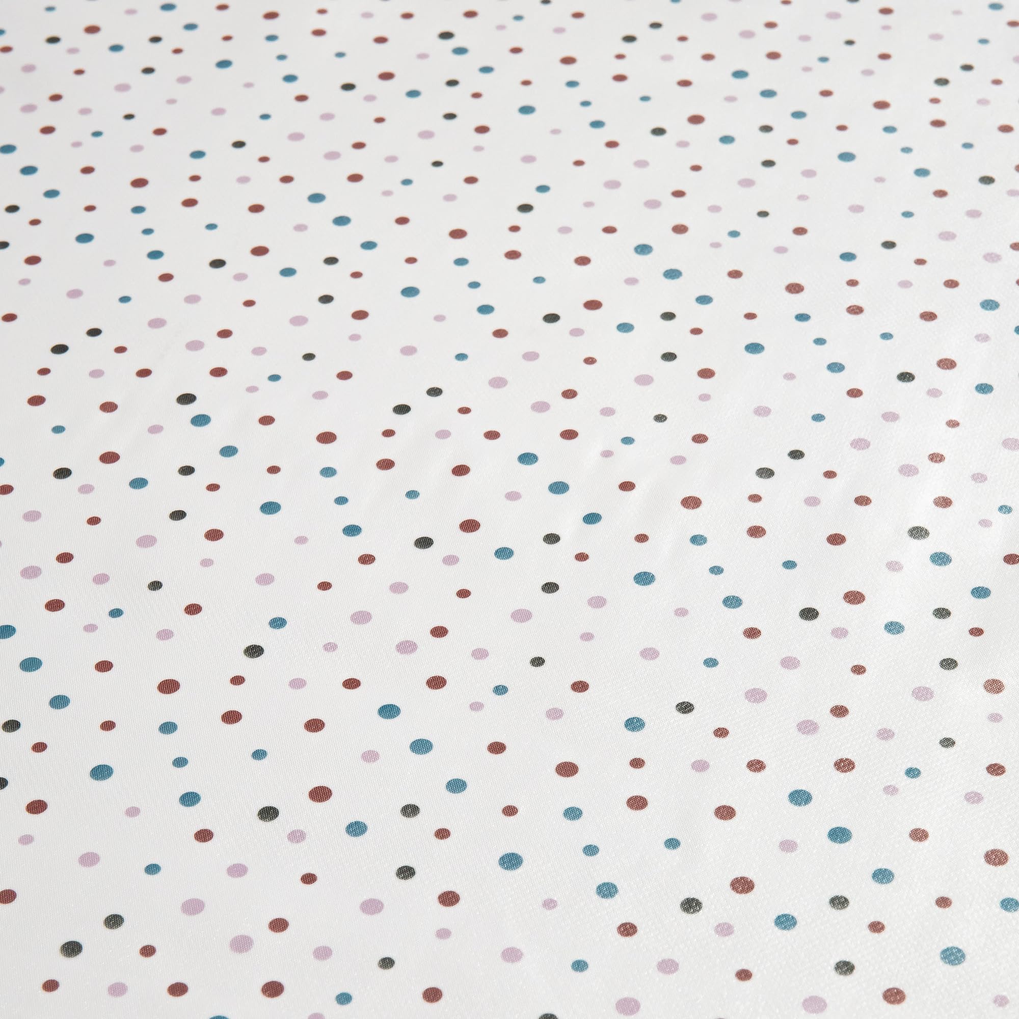 Cofan Rollo de Mantel Antimanchas de Estampado Digital con diseño con Puntos | 50% algodón y 50% PVC | Medidas: 1,40 x 25 m