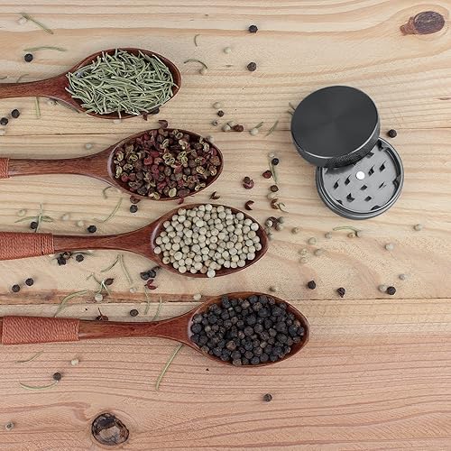 Miniatura 4 de HOMVIDA Spice Grinder Crasher - Molinillo de especias de tamaño portátil de 2 pulgadas con tapa magnética, color verde