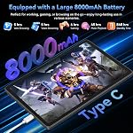 2026 World's first Android 16 tablet with Gemini AI, 11-inch FHD display, 24GB RAM 128GB ROM / 2TB TF, CPU T7250 + 13MP camera, 8000mAh, Widevine L1, 2-in-1 tablets with keyboard, mouse and stylus