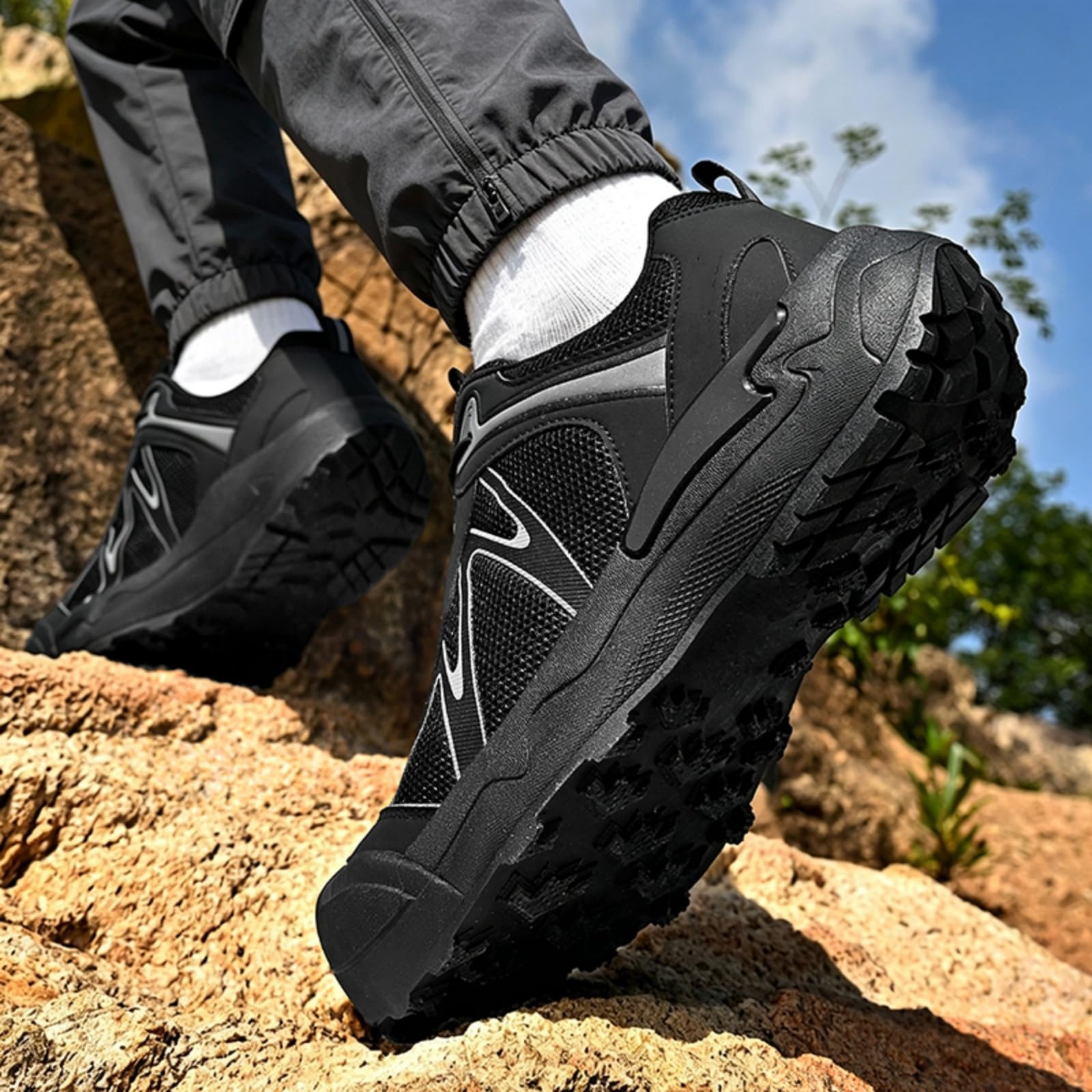 Męskie buty trekkingowe oddychające chodzenia świeżym powietrzu