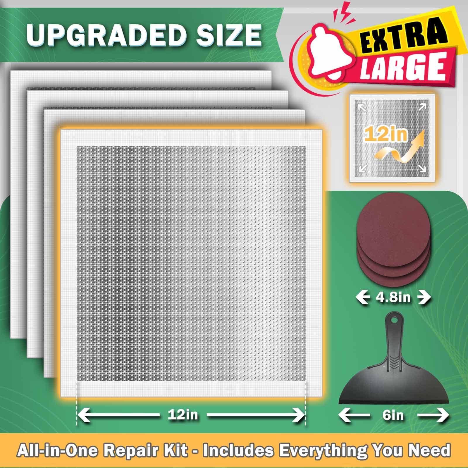 Snapklik.com : Seloom 12 X 12 Inch Drywall Repair Kit - Heavy Duty Self ...